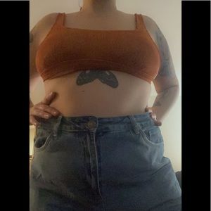 Orange and gold swim top/sports bra(what I used it for)